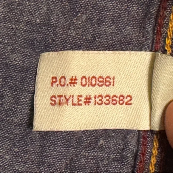 Carbon 2 Cobalt Mens Bonfire Plaid Orange Black Long Sleeve Button Up Shirt Med - Picture 4 of 9